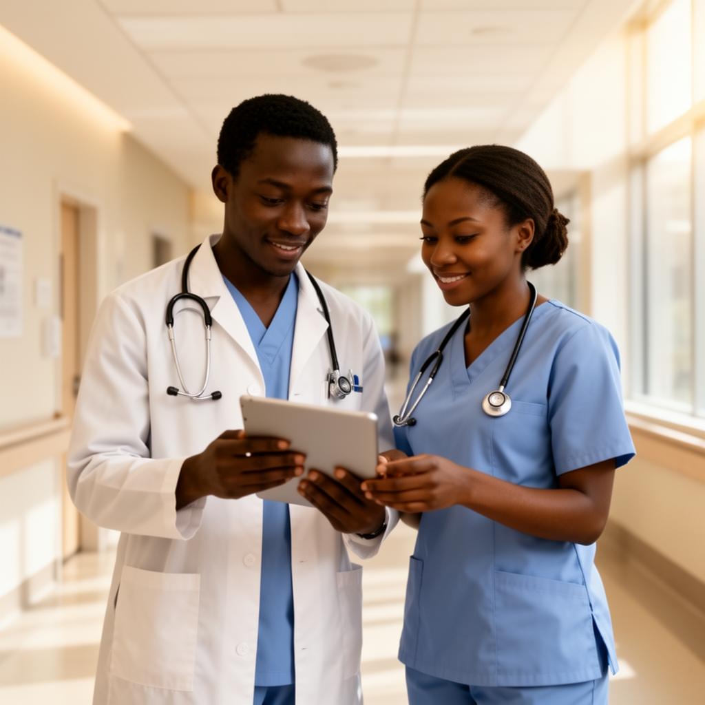 Healthcare team using AfriMed